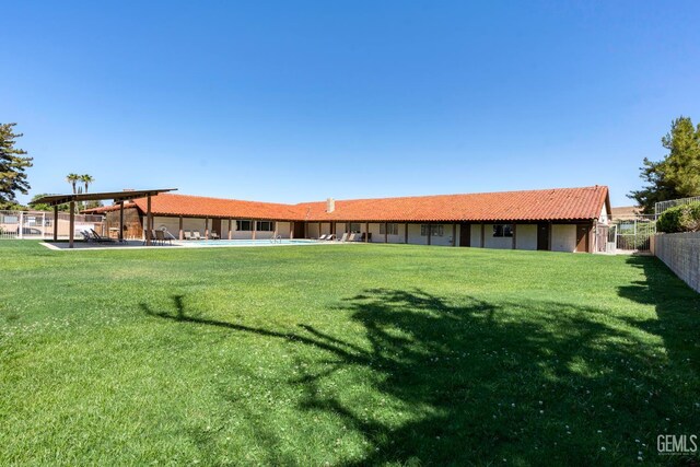 5928 Dyce Way, Bakersfield, CA 93306 - rear view of property with a tile roof