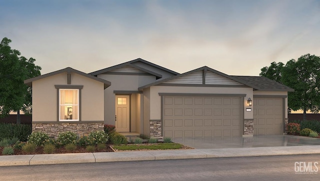 ranch-style house with a garage