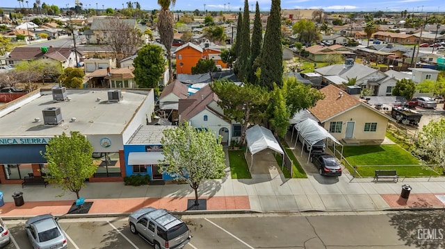 aerial view with a residential view