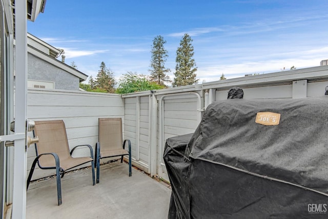 view of patio with grilling area