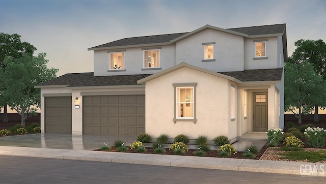 view of front of home featuring a garage