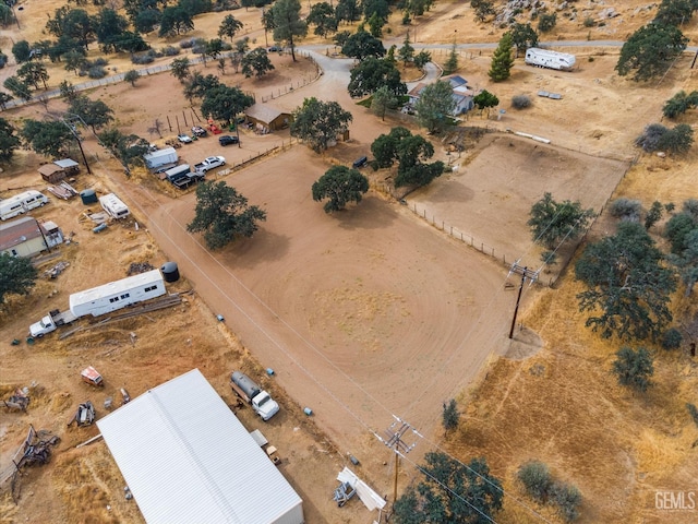 bird's eye view featuring a rural view