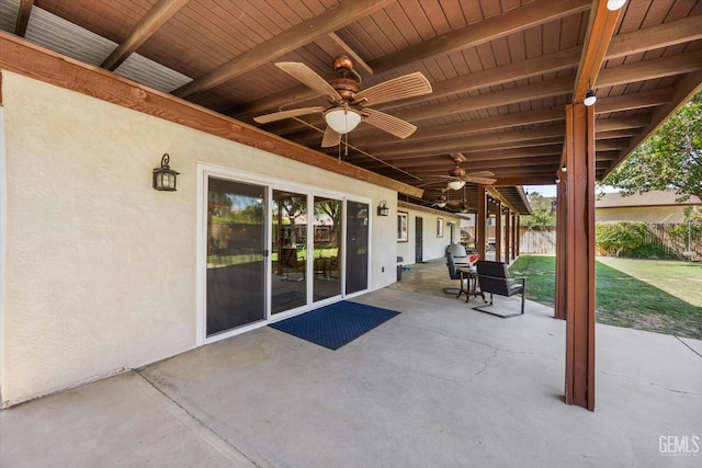4512 Orrick Ct, Bakersfield, CA 93308 - view of patio with a ceiling fan
