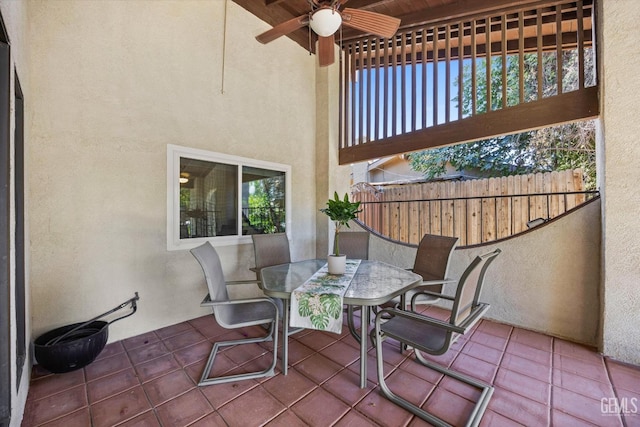 4512 Orrick Ct, Bakersfield, CA 93308 - view of patio / terrace with ceiling fan and outdoor dining space
