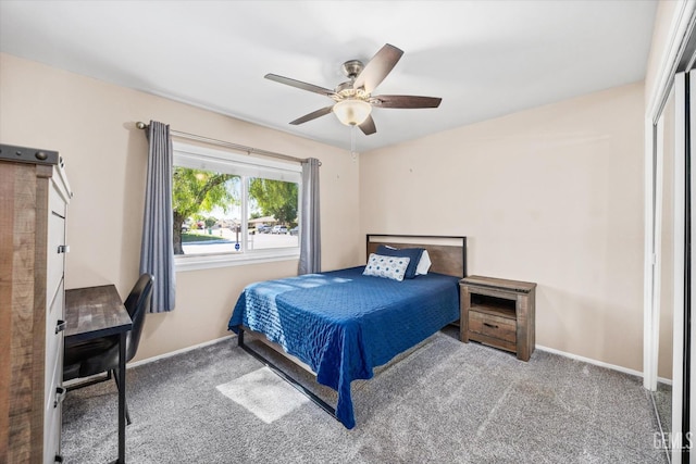 4512 Orrick Ct, Bakersfield, CA 93308 - carpeted bedroom with baseboards and ceiling fan