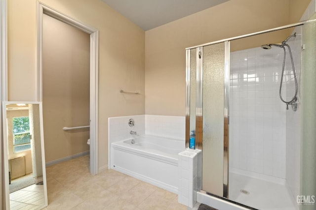 11901 Kimelford Dr, Bakersfield, CA 93312 - full bath featuring a stall shower, a garden tub, and tile patterned flooring