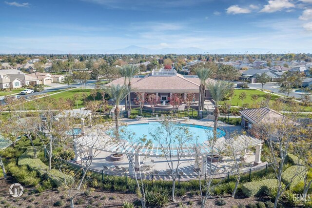 11901 Kimelford Dr, Bakersfield, CA 93312 - view of pool featuring a pergola and a residential view