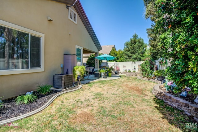 13918 Calico Village Dr, Bakersfield, CA 93306 - view of yard with a patio area and cooling unit