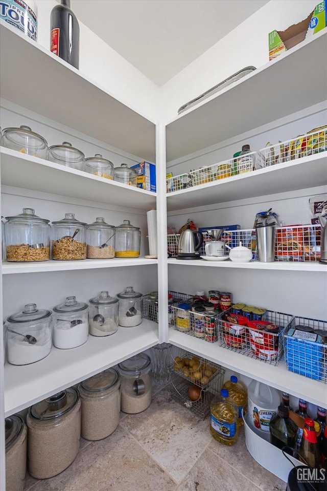 view of pantry