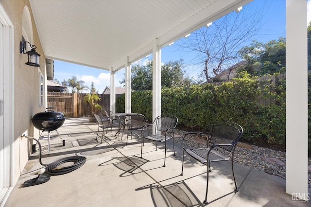 view of patio featuring area for grilling