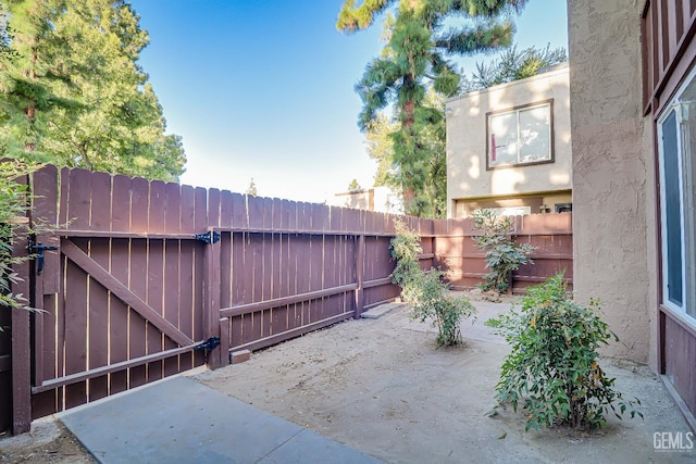 view of patio featuring a fenced backyard