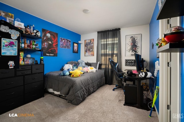 view of carpeted bedroom