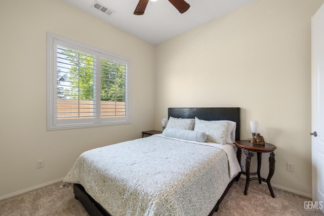 5703 Park Pl, Bakersfield, CA 93306 - carpeted bedroom featuring baseboards and a ceiling fan