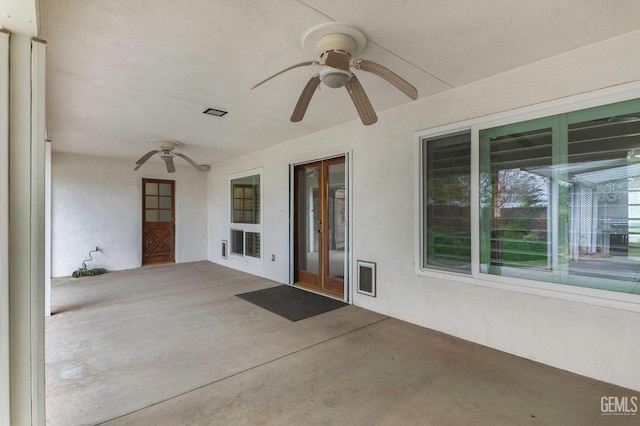 view of patio / terrace featuring a ceiling fan