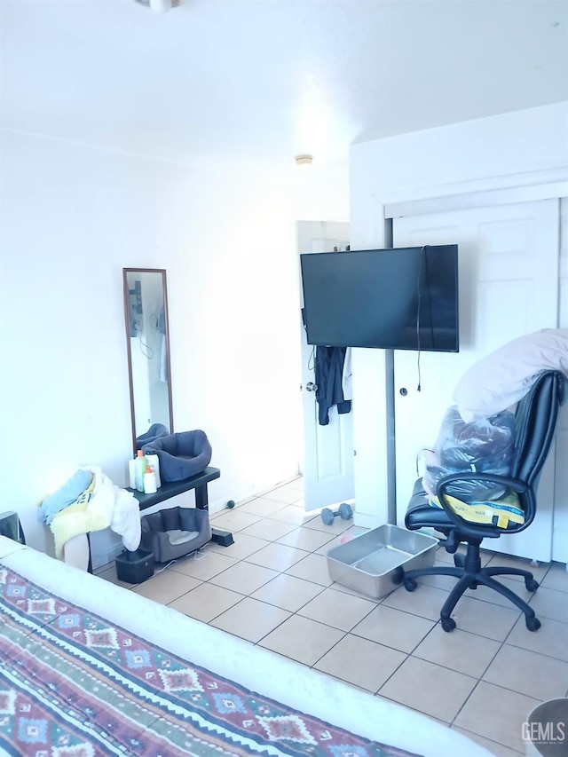 view of tiled living room