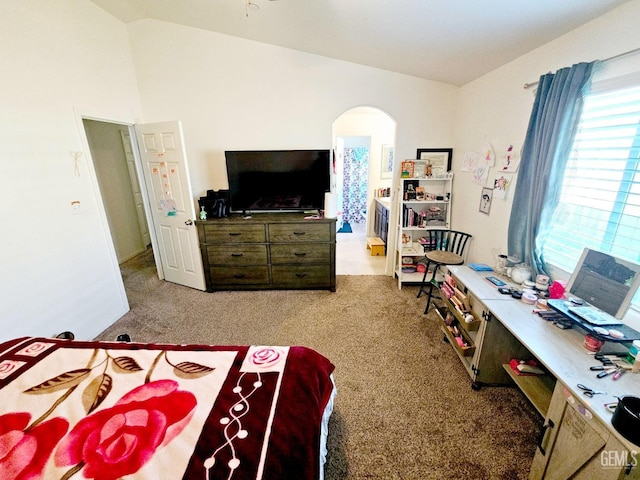 bedroom featuring carpet flooring