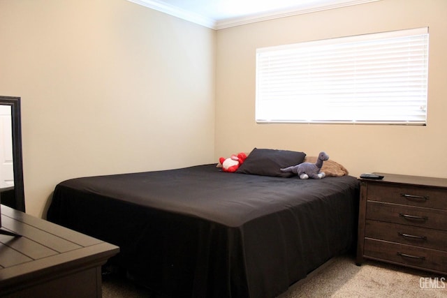 6813 Melones Ct, Bakersfield, CA 93309 - bedroom featuring ornamental molding and light colored carpet
