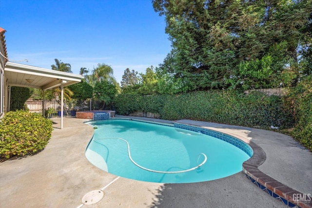 view of pool with a patio area