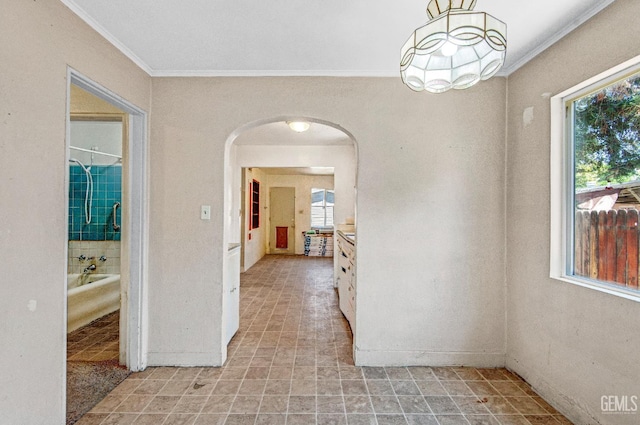 120 Pacific St, Bakersfield, CA 93305 - corridor with arched walkways and ornamental molding