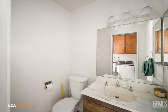 1800 Weyburn Way, Bakersfield, CA 93309 - half bath featuring vanity and separate washer and dryer