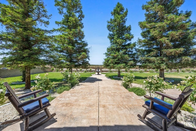 214 Driver Rd, Bakersfield, CA 93314 - view of home's community featuring a lawn and a patio