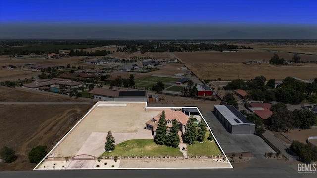 214 Driver Rd, Bakersfield, CA 93314 - aerial view of property and surrounding area with property parcel outlined