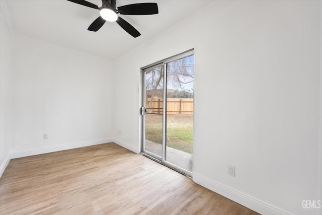 empty room featuring light hardwood / wood-style flooring