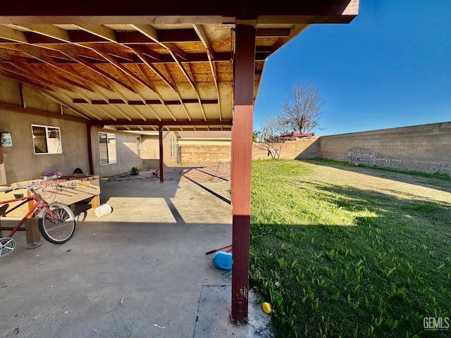 view of patio / terrace featuring a fenced backyard