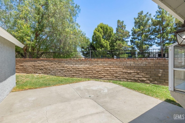 view of patio / terrace with a fenced backyard