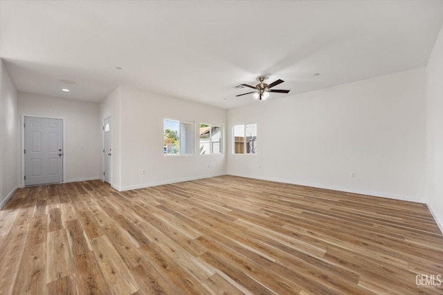30717 Paseo De Pico, Shafter, CA 93263 - unfurnished room featuring light wood finished floors, ceiling fan, and recessed lighting