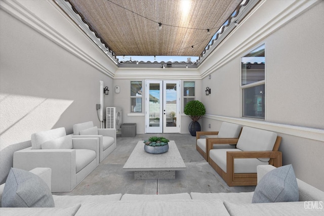 view of patio / terrace with outdoor lounge area and french doors