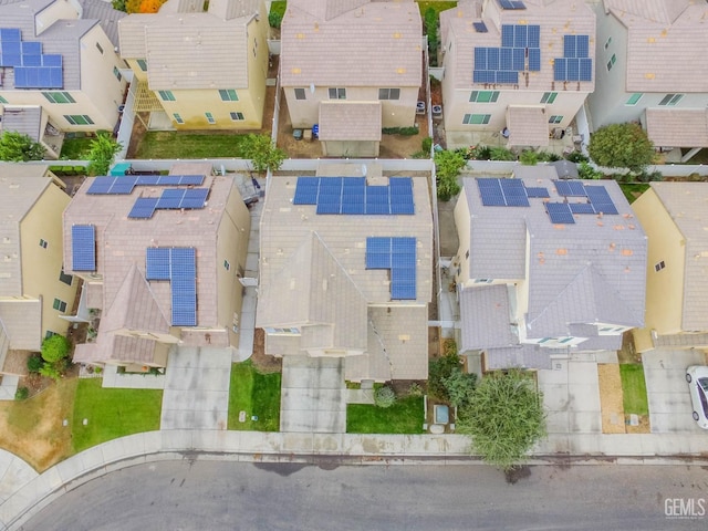 aerial view with a residential view