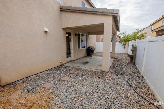 view of patio featuring a fenced backyard