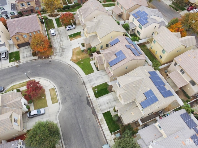 aerial view featuring a residential view