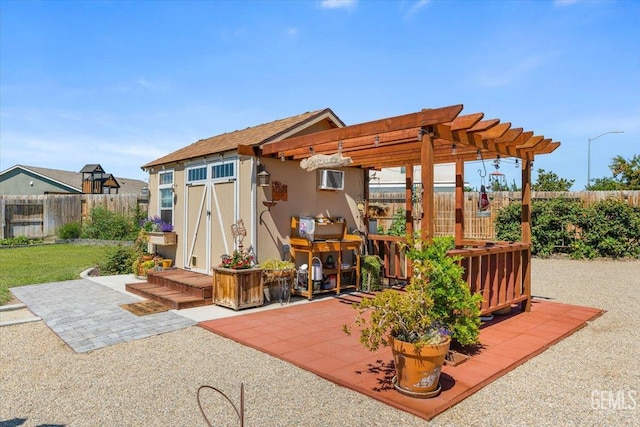 10026 Murfreesboro Dr, Bakersfield, CA 93311 - fenced backyard featuring a pergola and a patio