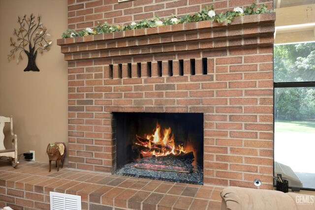 6801 Weldon Ave, Bakersfield, CA 93308 - detailed view of a brick fireplace