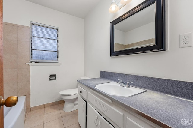 3201 Pomona St, Bakersfield, CA 93305 - bathroom with vanity and tile patterned floors