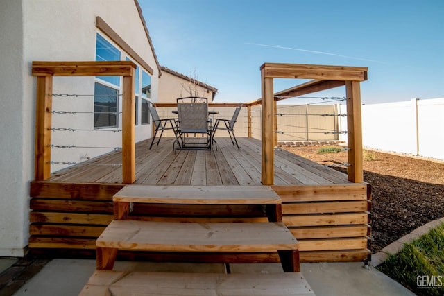 view of wooden deck