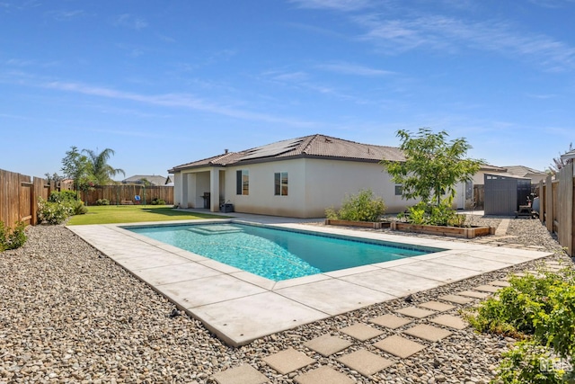 713 Winooski Ct, Bakersfield, CA 93314 - view of swimming pool with a fenced backyard and a patio area