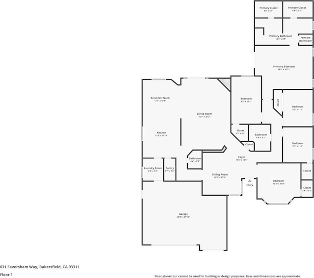 631 Faversham Way, Bakersfield, CA 93311 - room layout