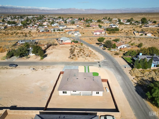 bird's eye view featuring a mountain view