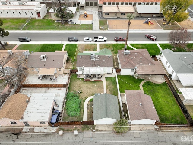 drone / aerial view with a residential view