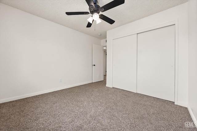 2904 Brock Way, Bakersfield, CA 93306 - unfurnished bedroom with a textured ceiling, a closet, and carpet floors