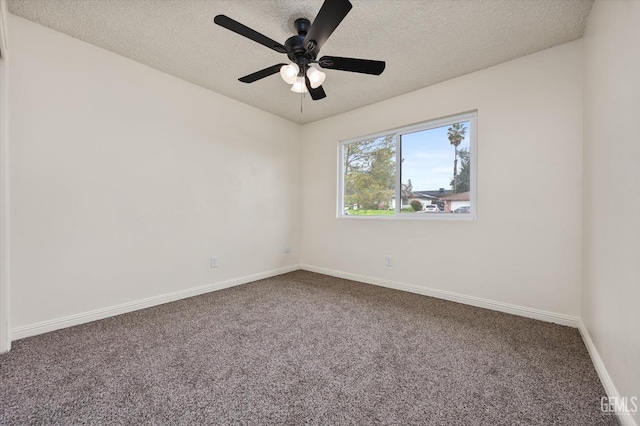 2904 Brock Way, Bakersfield, CA 93306 - spare room featuring carpet, a ceiling fan, baseboards, and a textured ceiling