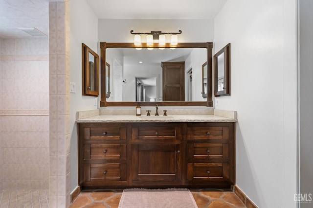 401 Via Carisma, Bakersfield, CA 93309 - full bath featuring vanity and a tile shower