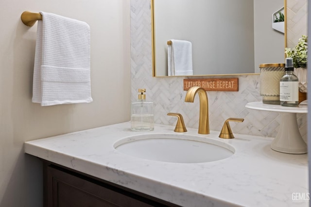 401 Via Carisma, Bakersfield, CA 93309 - bathroom with backsplash and vanity