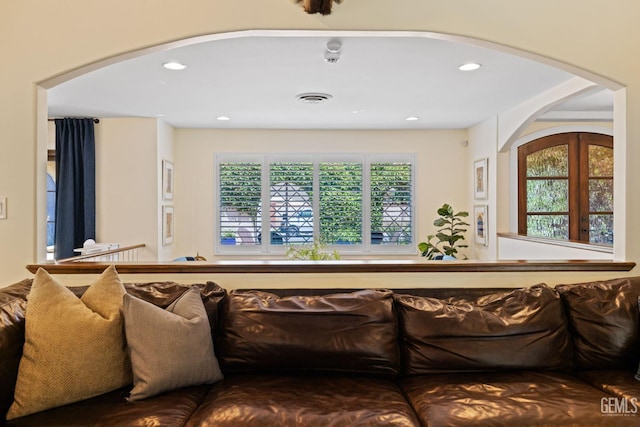 401 Via Carisma, Bakersfield, CA 93309 - living room with arched walkways and recessed lighting