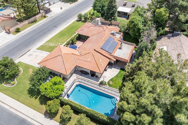 401 Via Carisma, Bakersfield, CA 93309 - view from above of property with a pool area