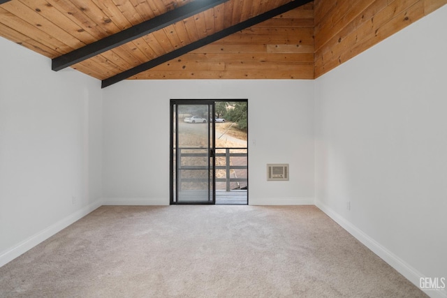 24501 Pueblo Ct, Tehachapi, CA 93561 - empty room with carpet flooring and wooden ceiling