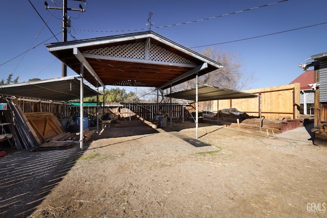 exterior space with fence